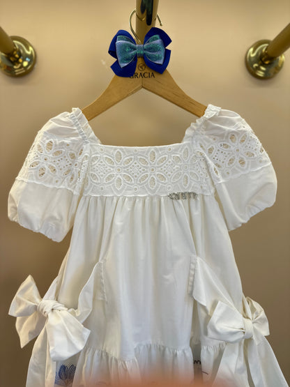 Vestido Infantil Flores Azuis - Animê