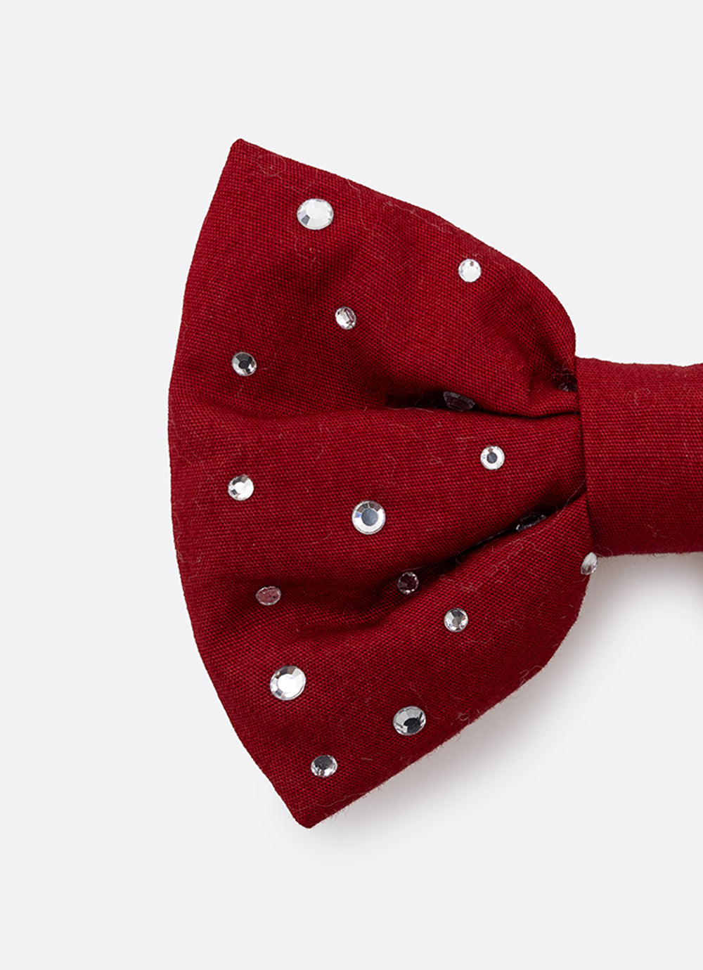 Presilha Infantil Laço Puffer Cristais Bala de Cereja - Pituchinhus