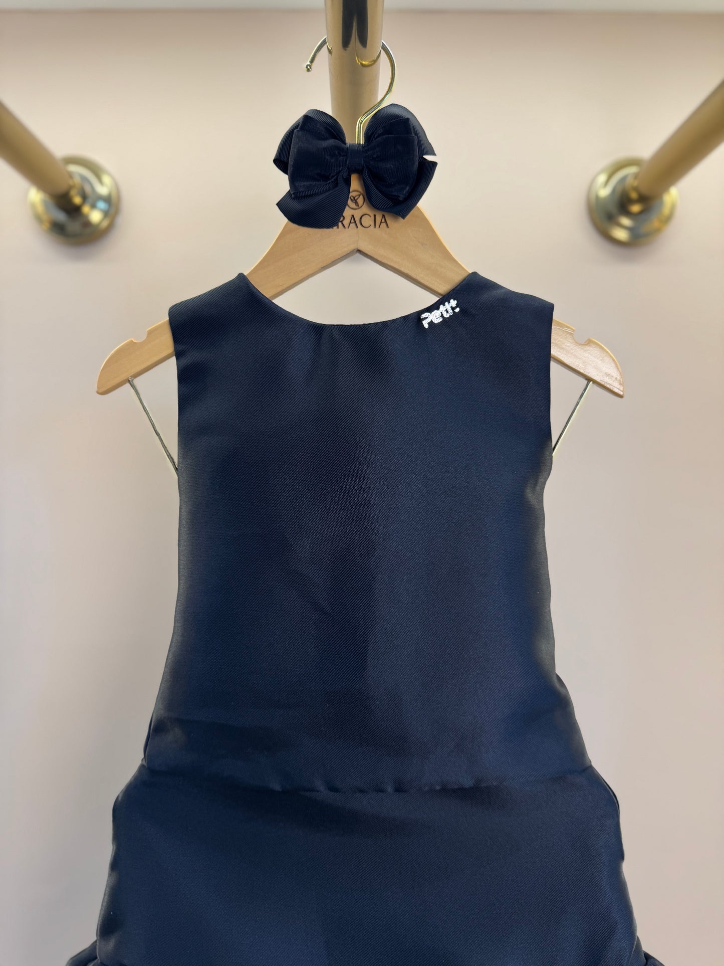 Conjunto Infantil Zibeline Blusa e Saia Babado Preto - Petit Cherie