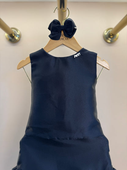 Conjunto Infantil Zibeline Blusa e Saia Babado Preto - Petit Cherie