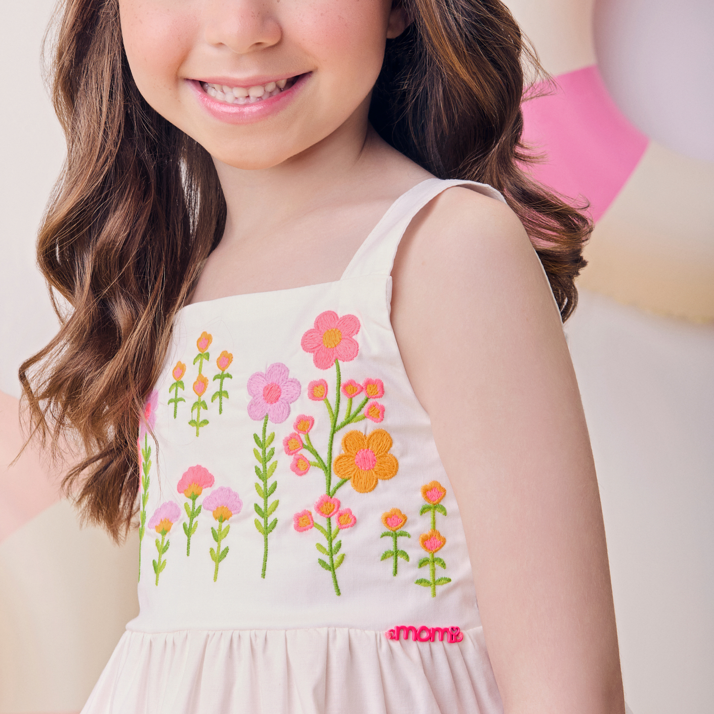 Conjunto Infantil Blusa Bordada e Shorts Rosa - Momi PRÉ-VENDA