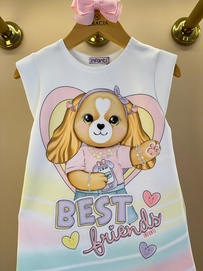 Vestido Infantil Dog Best Friend - Infanti