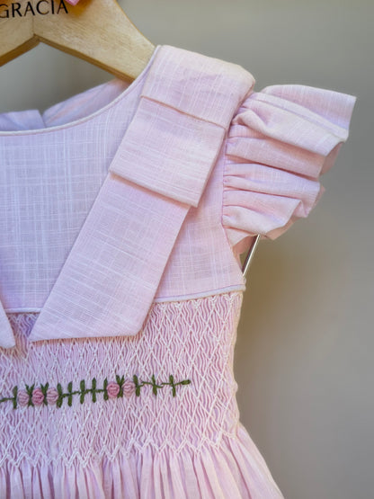 Vestido Infantil Clássico Algodão Olívia Rosa - Gracia