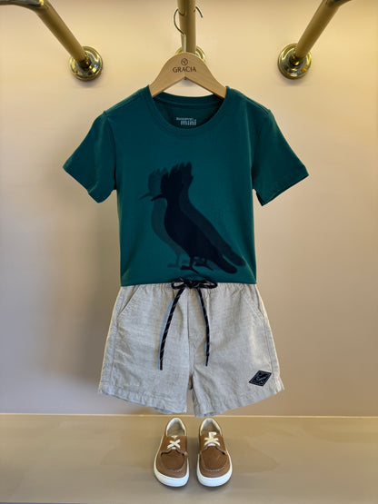 Camiseta Infantil Pica-Pau Blur Verde - Reserva Mini