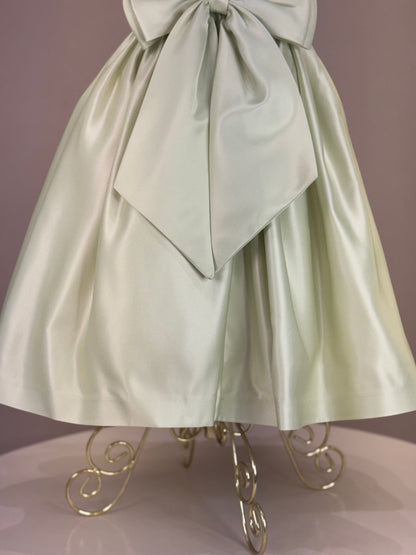 Vestido Infantil de Festa Lacinhos Verde Sininho - Mio Bebê