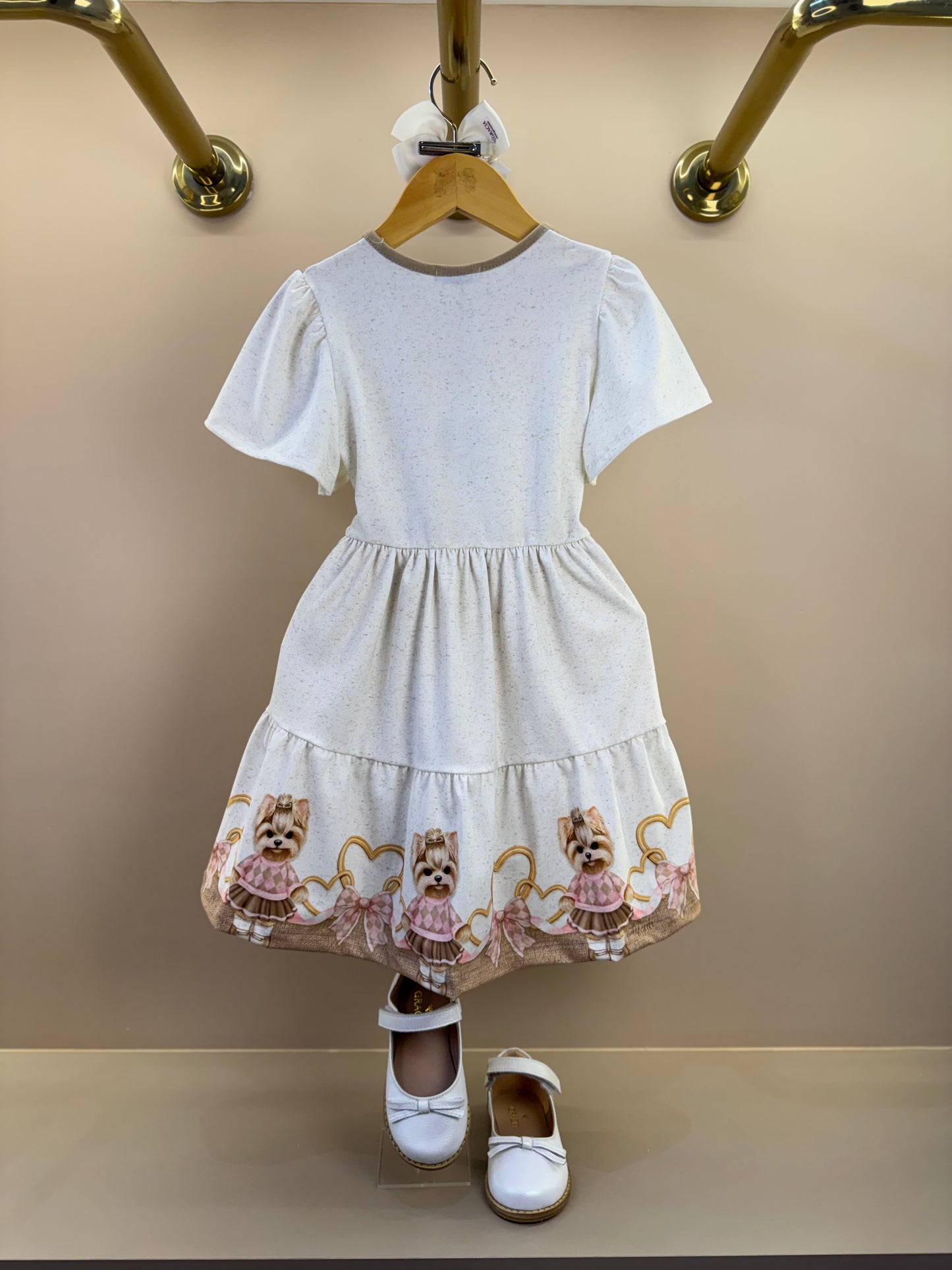 Vestido Infantil em Malha Power Bege Claro - Infanti