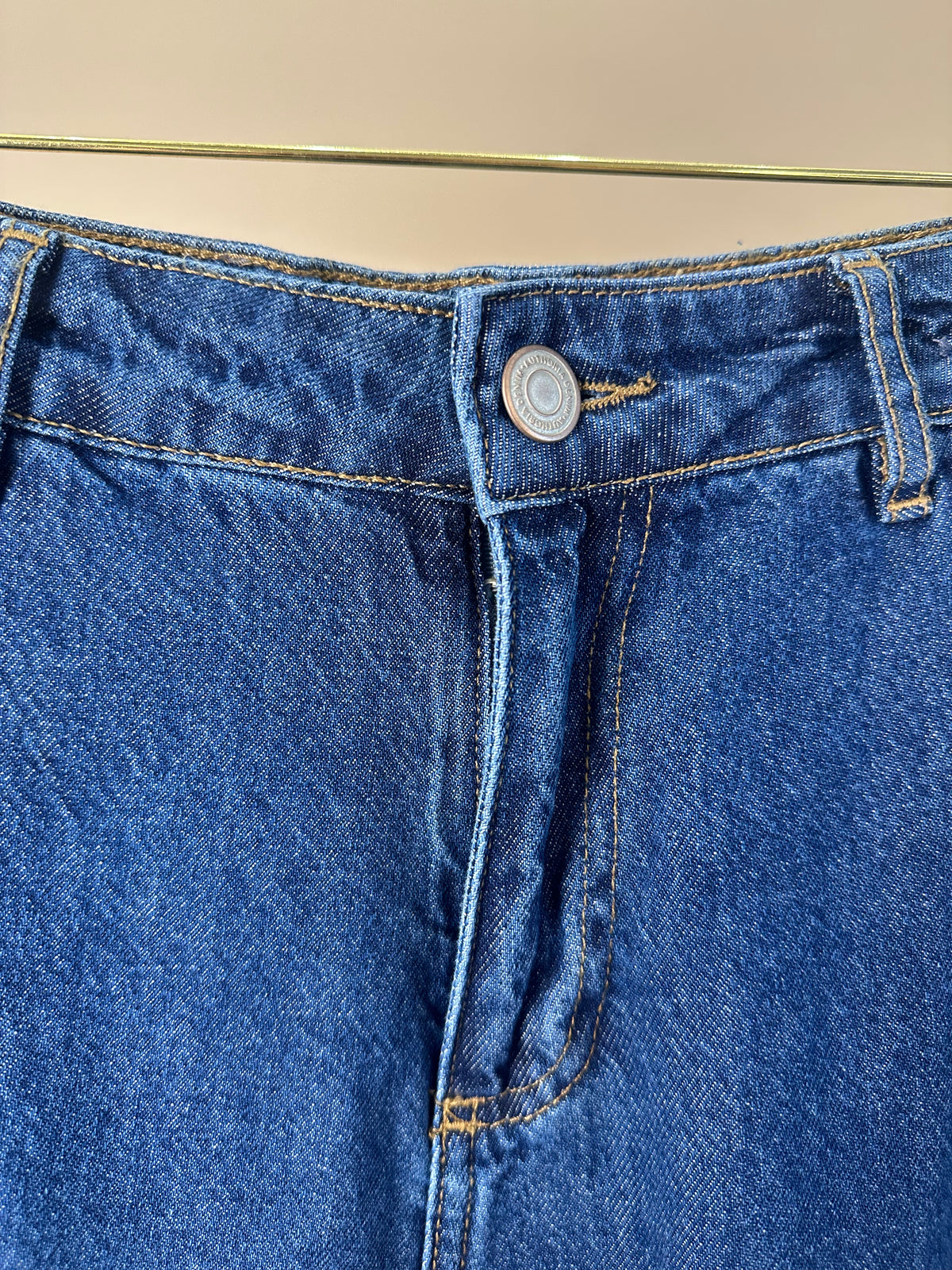 Calça Teen Jeans Wide Leg Cargo Azul - Authoria