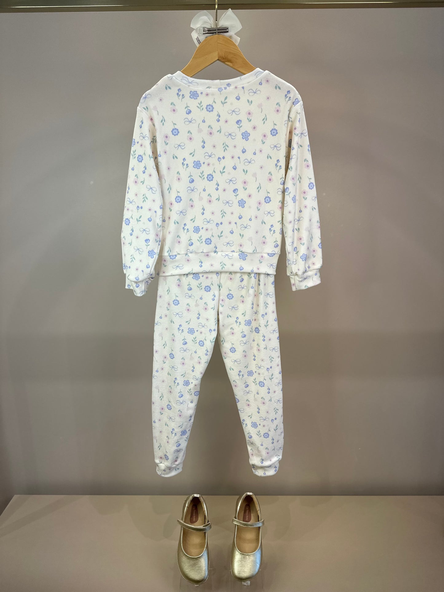 Conjunto Infantil Blus Blusa ML Fada E Calça Estampada Floral - Petit Cherie