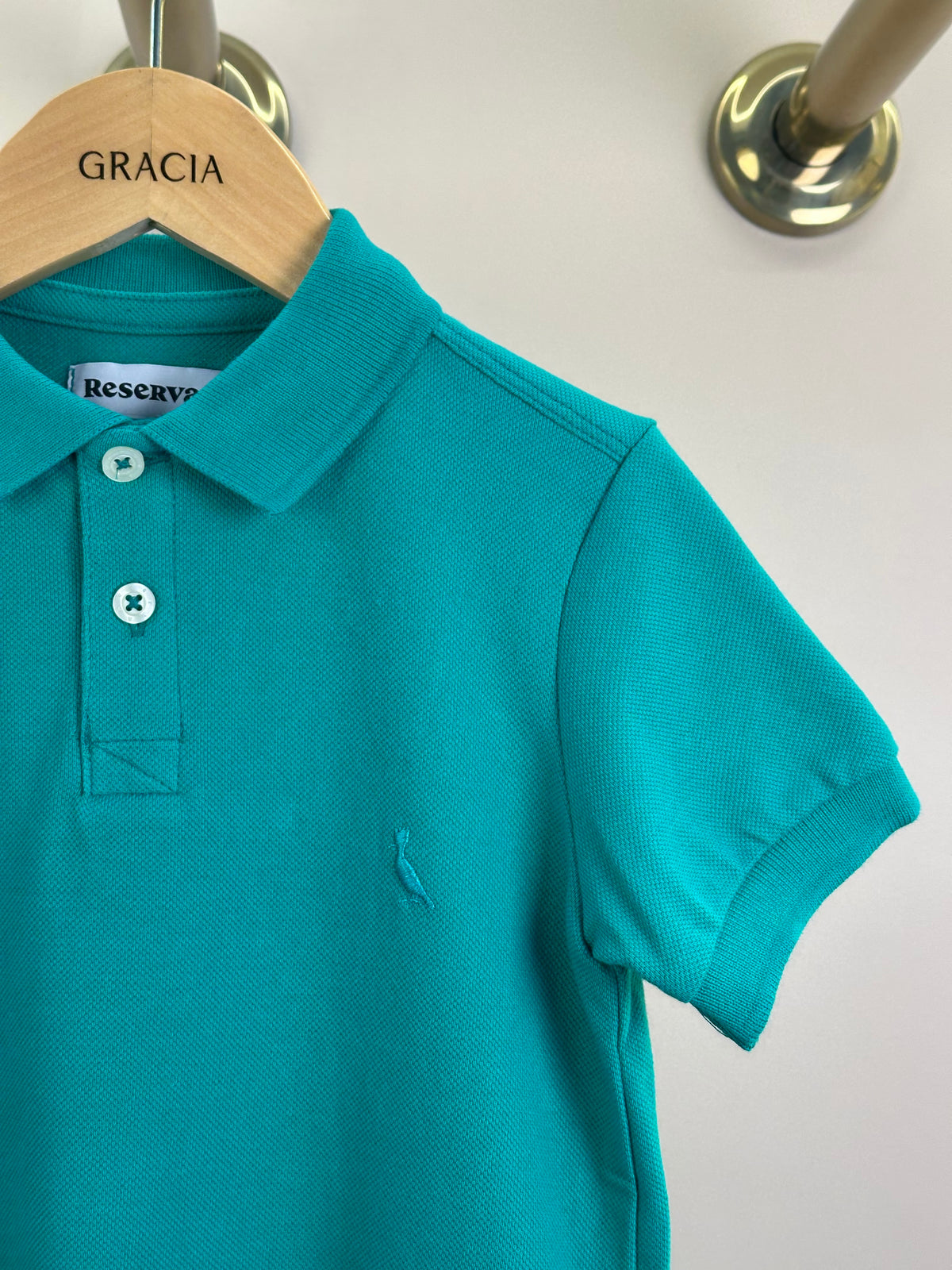 Polo Infantil Piquet Basica Verde Menta - Reserva Mini