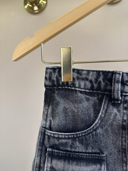 Shorts Saia Teen Jeans Cargo Estonada - Vanilla Cream