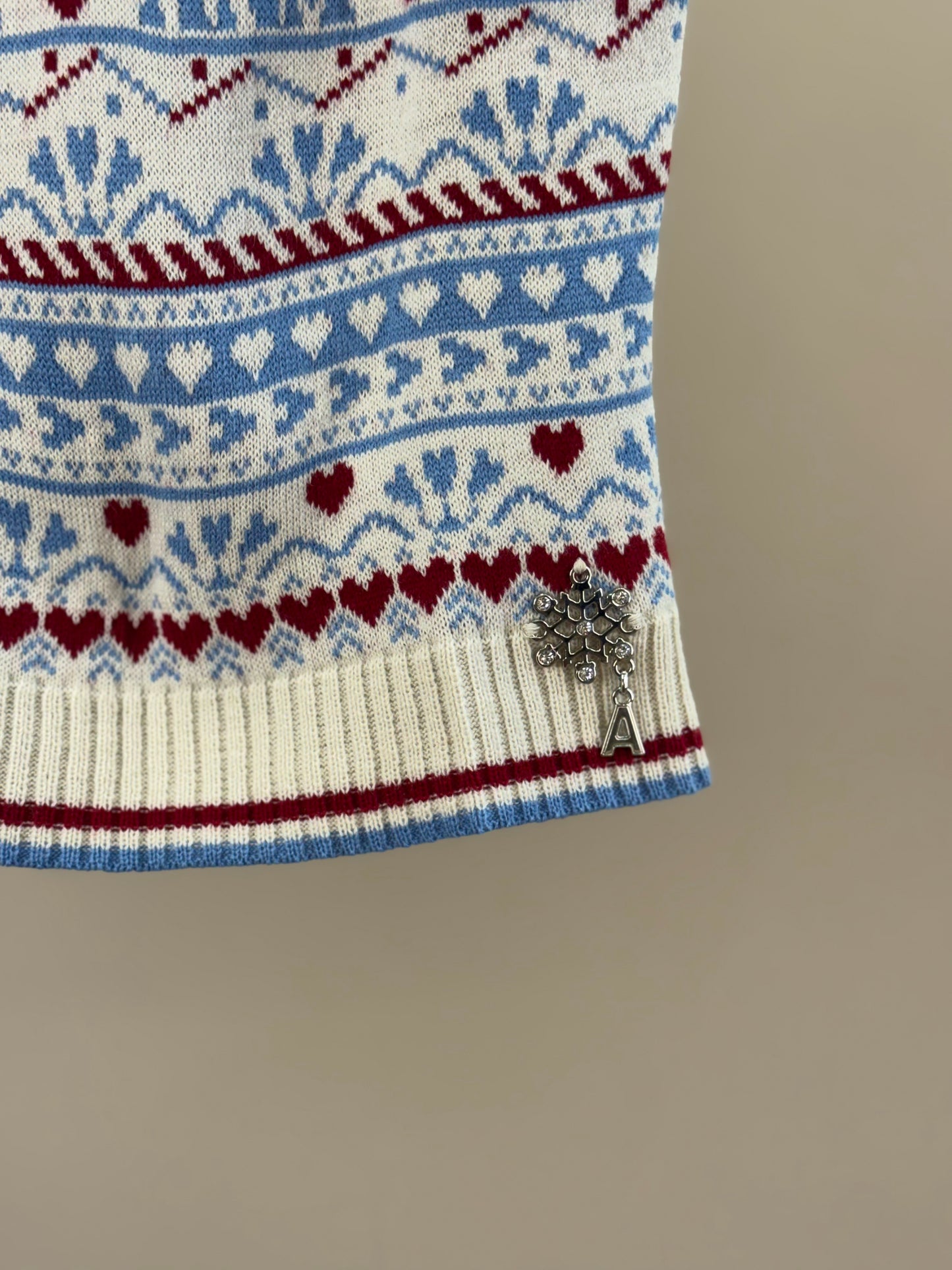 Colete Infantil Tricot Corações - Animê