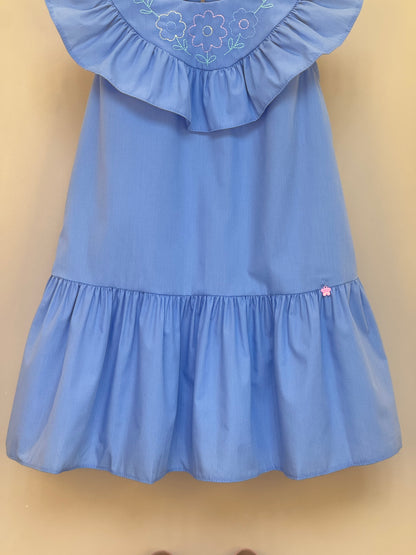 Vestido Infantil Tricoline Bordado - Mon Sucre