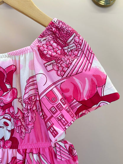 Vestido Infantil Barrado Minnie - Animê