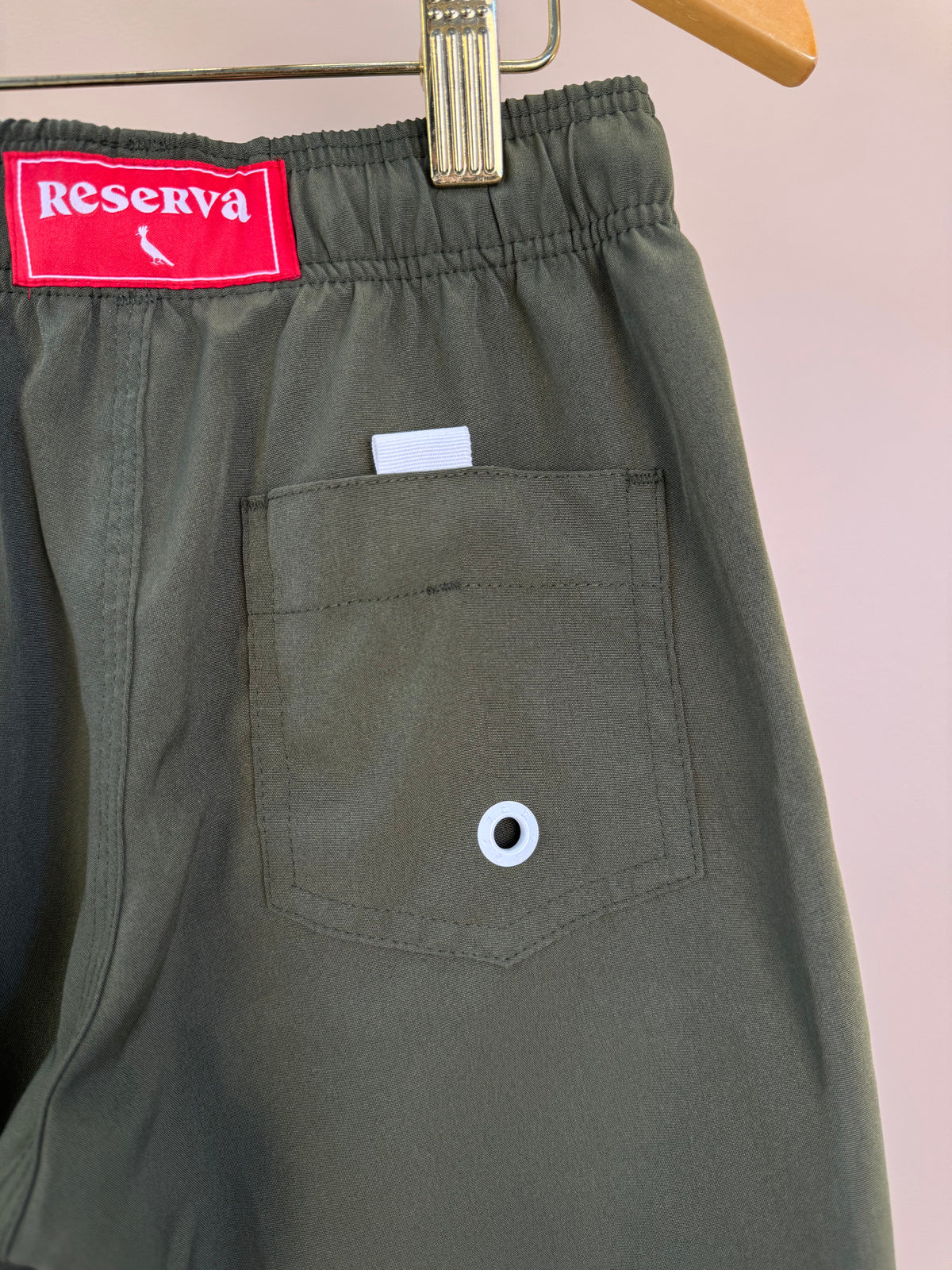 Shorts Infantil Praia Liso Basic Verde Militar - Reserva Mini