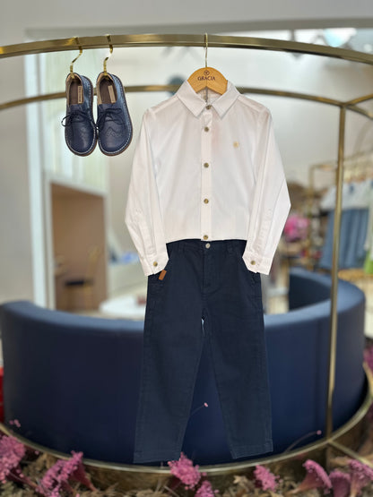 Camisa de tricoline 100% algodão - Um Mais Um