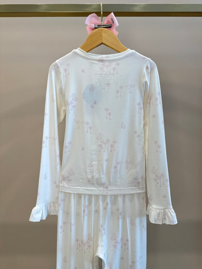 Pijama Infantil Comfy Blusa ML e Calça Butterfly Off White - Conforteca