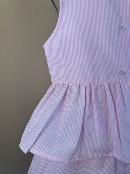 Conjunto Infantil Blusa Com Aplicação de Flor Em Crochê e Shorts - Luluzinha