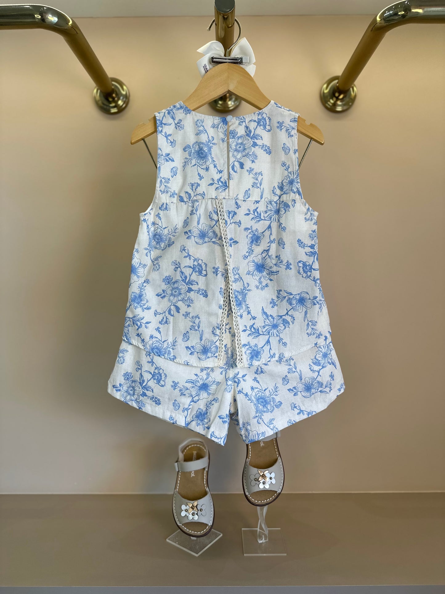 Conjunto Infantil Blusa e Short Tricoline Flamê - Charpey