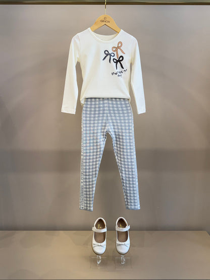 Blusa Infantil Cotton Laços Bows Are My Fav Off  White - Pituchinhus