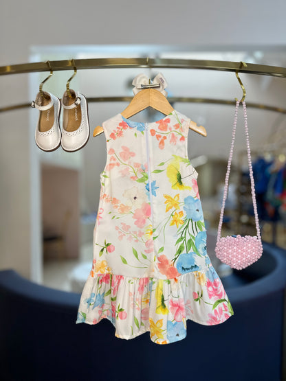 Vestido Infantil Rodado Floral - Luluzinha