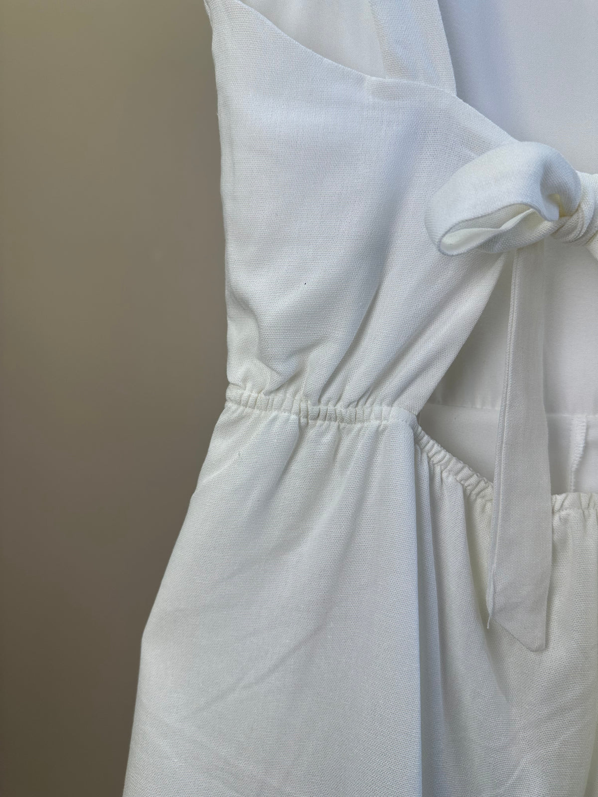 Vestido Teen de Linho Acinturada - Vanilla Cream