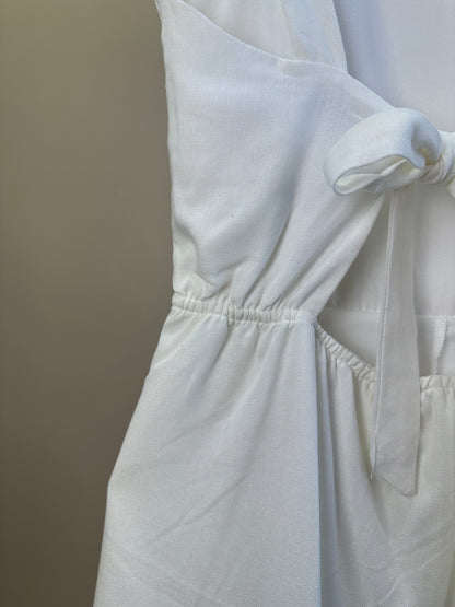Vestido Teen de Linho Acinturada - Vanilla Cream
