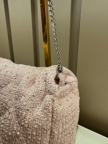 Bolsa Infantil Tweed Shine Rosa - Petit Cherie