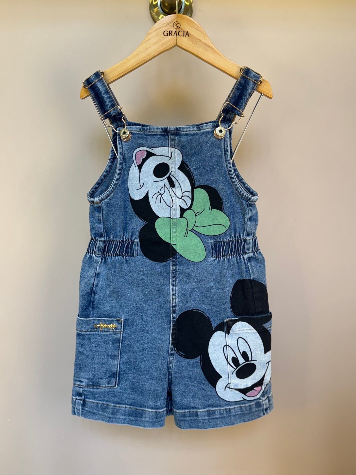 Jardineira Infantil Jeans Disney - Animê