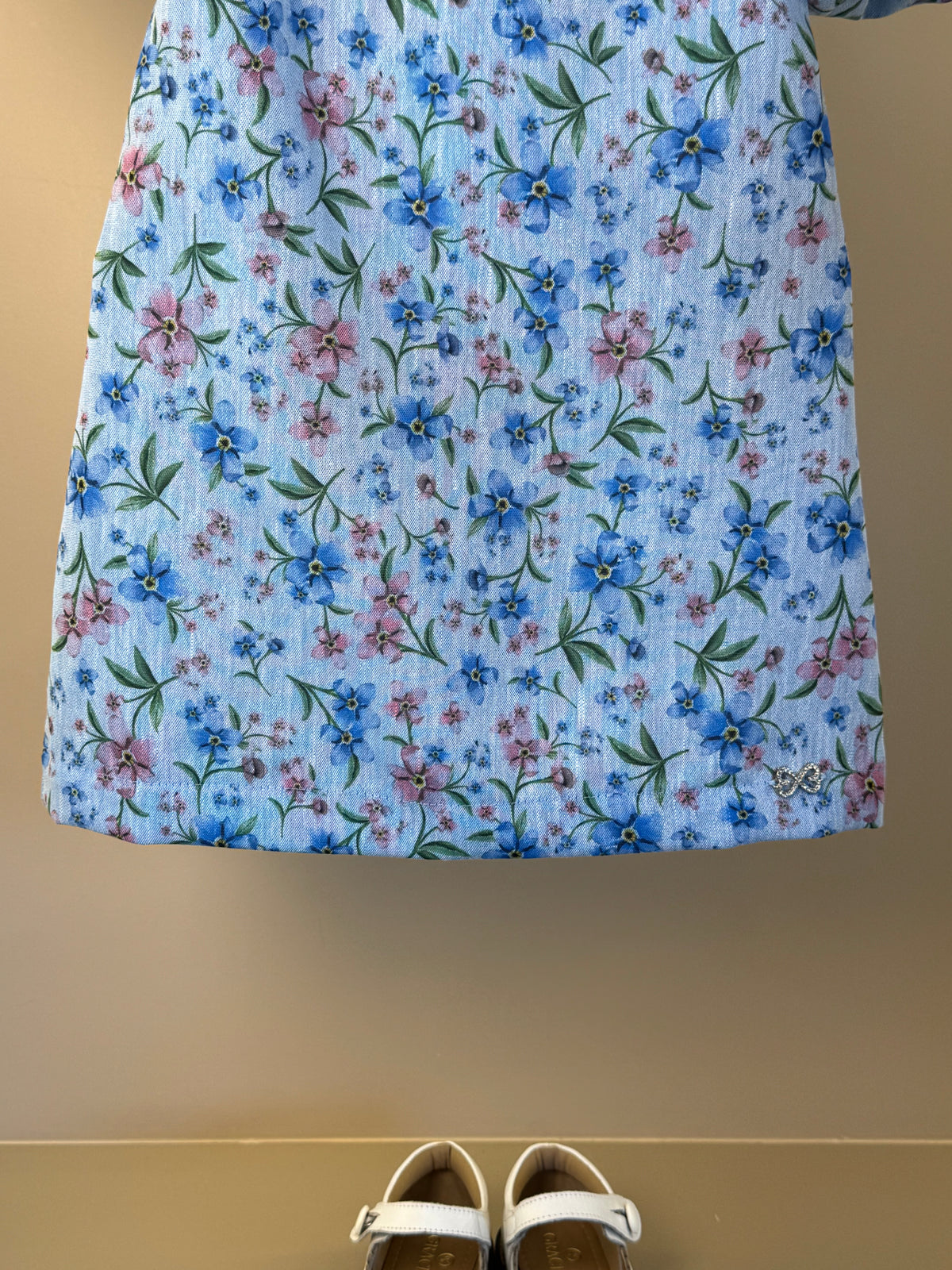Vestido Infantil Estampa Floral Com Manga Balonê - Luluzinha