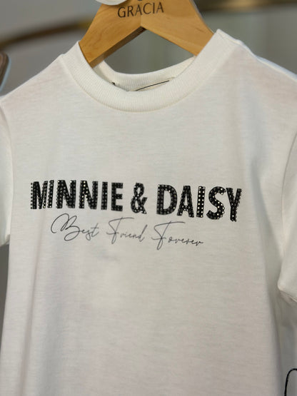 Conjunto Infantil Tshirt Minnie & Daisy Legging Disney - Animê