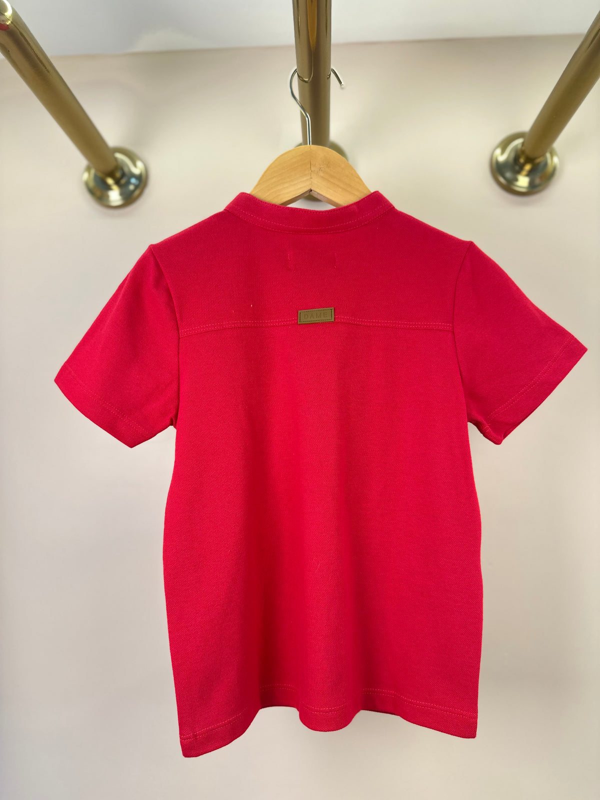 Polo Infantil Piquet Cavalo Bordado Vermelho - Dame