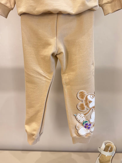 Conjunto Infantil Casaco e Calça de Moletom Minnie Flores - Animê