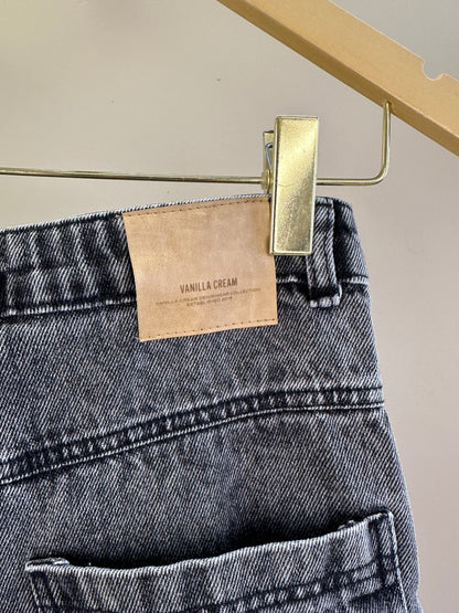 Shorts Saia Teen Jeans Cargo Estonada - Vanilla Cream