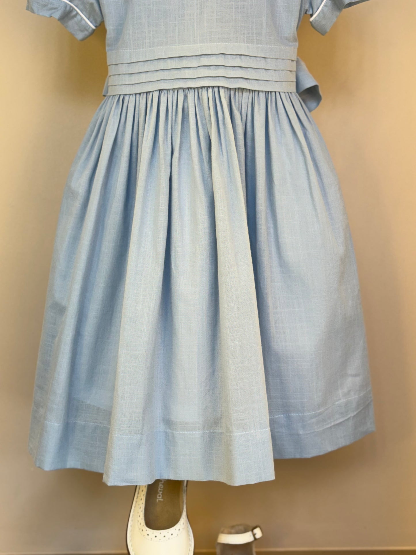 Vestido Infantil Clássico Algodão Glória Cambraia Orgânica Azul -  Gracia