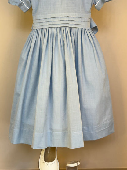 Vestido Infantil Clássico Algodão Glória Cambraia Orgânica Azul -  Gracia