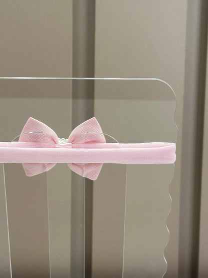 Faixa Bebê Pérolas Bordadas Rosa - Roana