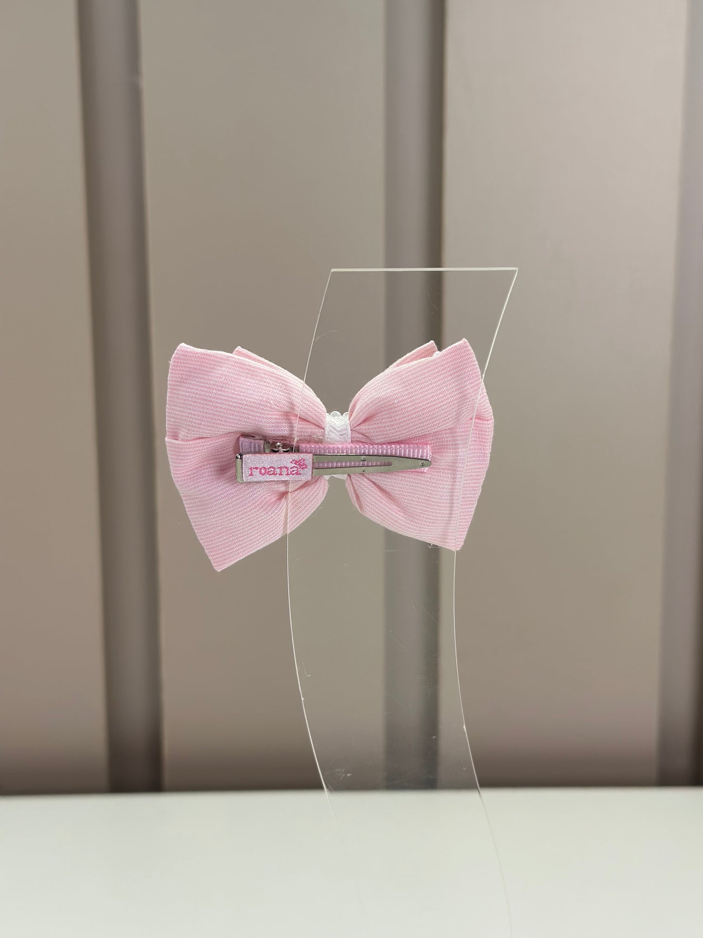 Laço Bebê Pérolas Bordadas Rosa - Roana