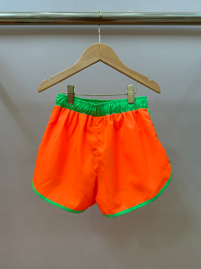 Shorts Infantil Letícia Laranja Fluor - Siri Kids