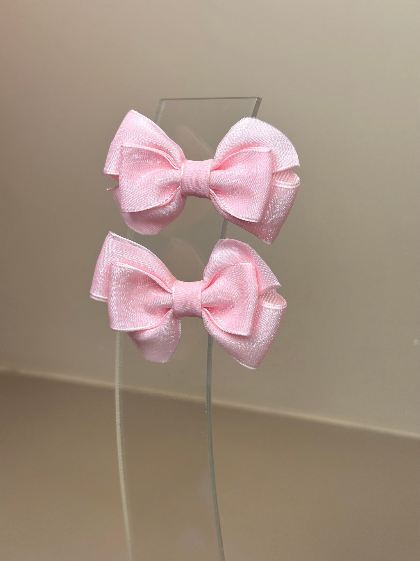Laço Infantil Special All Organza Rosa Claro Parzinho P - Gracia