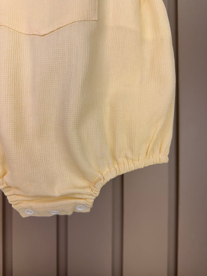 Jardineira Bebê Revelação Girafa - Roana