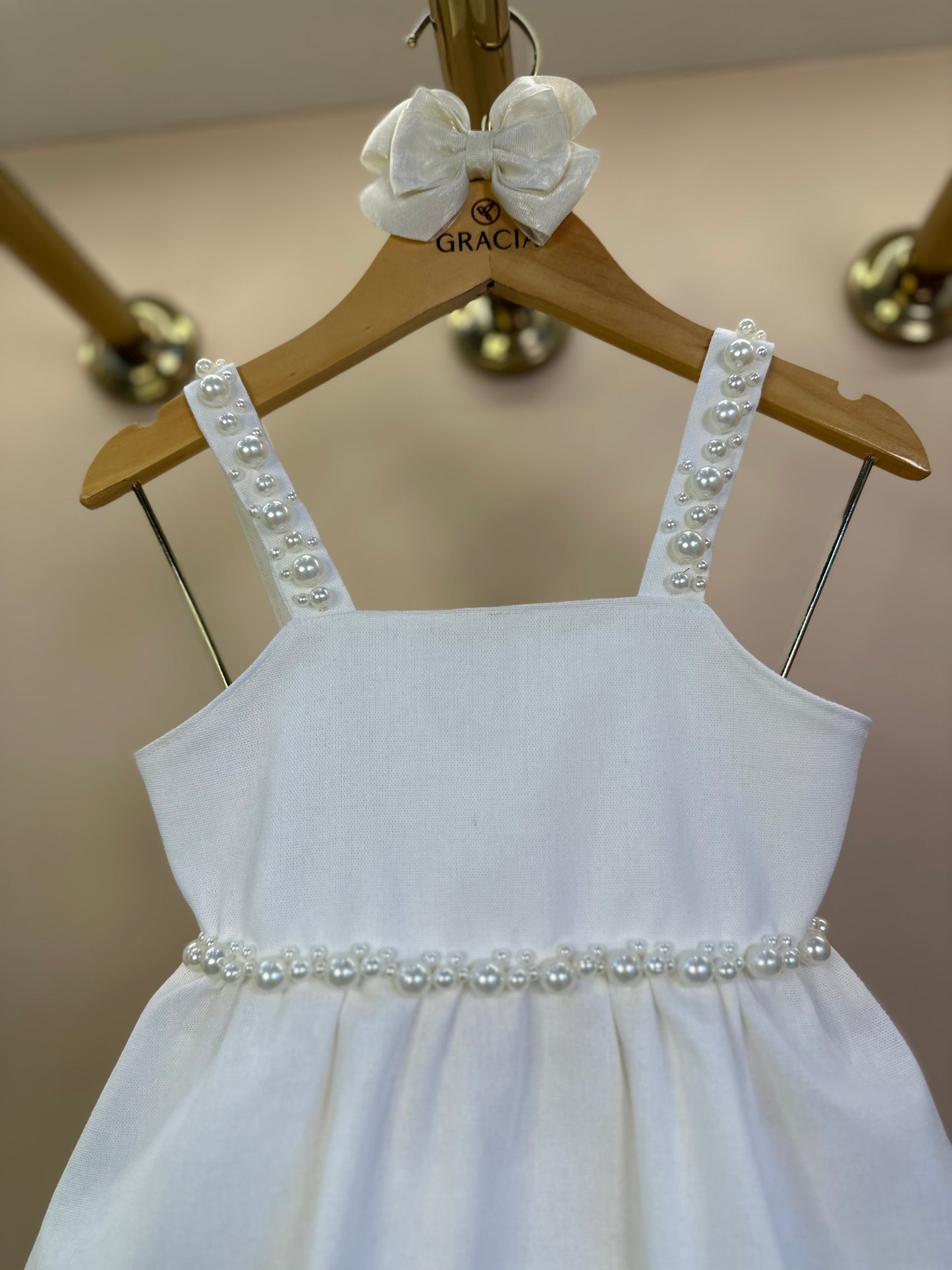 Conjunto Infantil Bata e Shorts-Saia Renda Bordados - Luluzinha