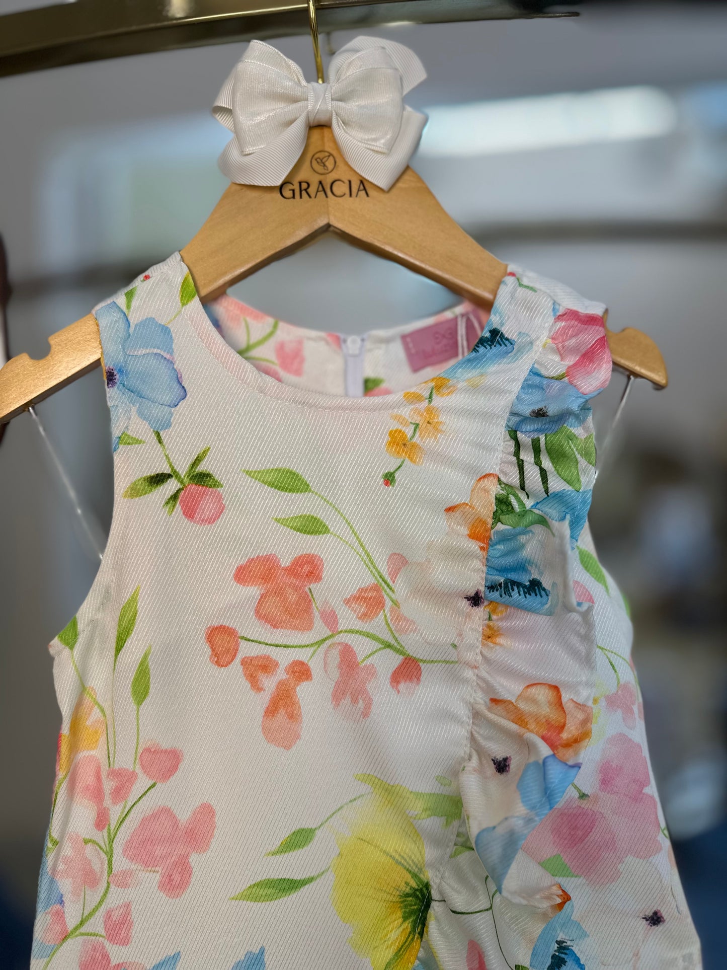 Vestido Infantil Rodado Floral - Luluzinha