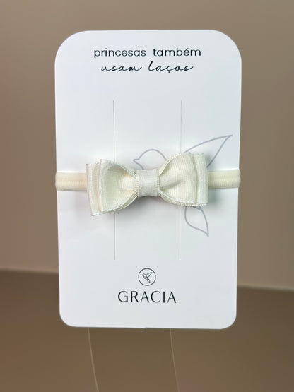 Faixinha Bebê Special Organza Off White - Gracia