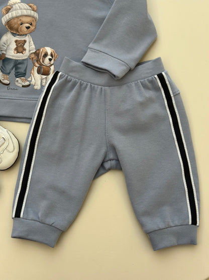 Conjunto Bebê Moletom Agasalho e Calça Teddy Bethoven Delavê - Dame