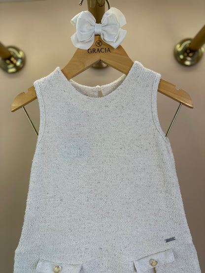 Vestido Infantil Jumper Tweed Leve de Algodão - Beabá