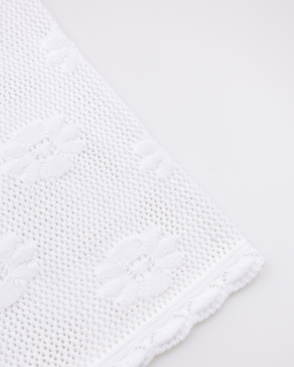 Calça Infantil Tricot Ponto Rendado Flores - Pituchinhus