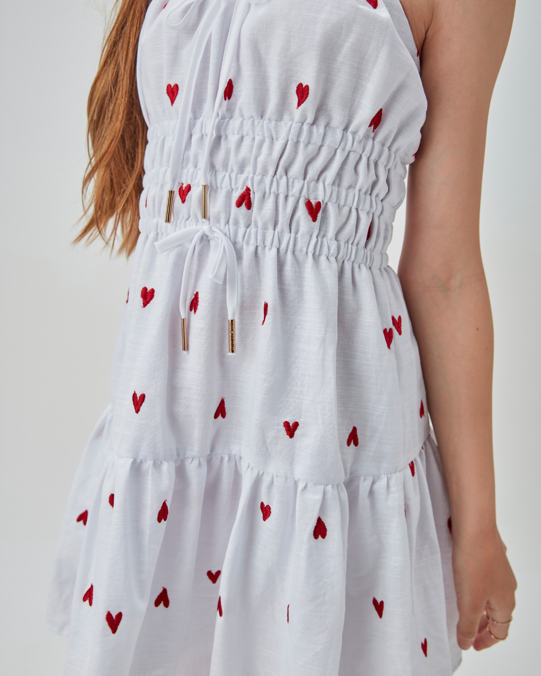 Vestido Teen Voil Corações Bordados - Two In