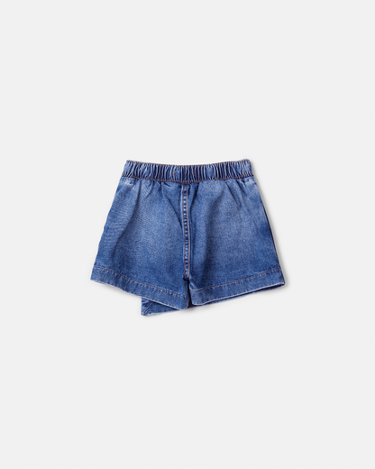 Conjunto Infantil Blusa Sailing e Shorts-saia Jeans Mickey & Minnie - Animê