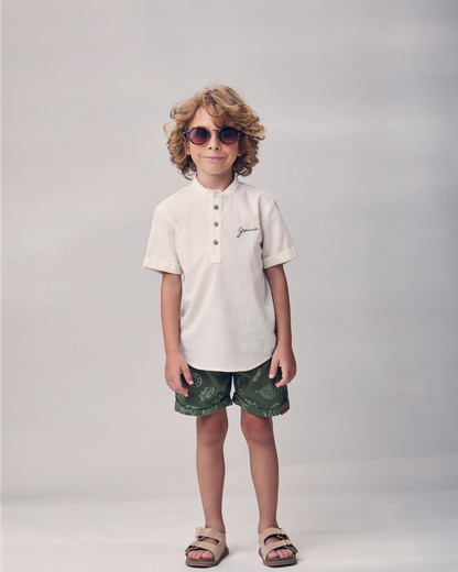 Conjunto Infantil Bata Linho e Bermuda Summer - Youccie