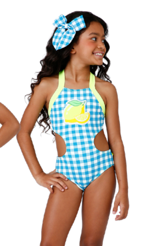 Maiô Infantil Camila Est. Vichy Limão - Siri Kids